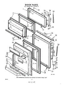 10 - Door parts for Whirlpool Refrigerator EAT171PTW2 / from AppliancePartsPros.com