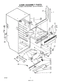 02 - Liner Assembly parts for Whirlpool Refrigerator EET122DTWR0 / from AppliancePartsPros.com