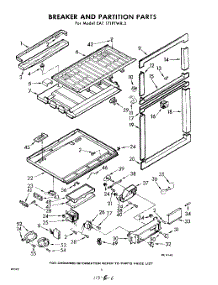 06 - Breaker And Partition parts for Whirlpool Refrigerator EAT171PTWR3 / from AppliancePartsPros.com