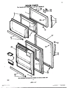 08 - Door parts for Whirlpool Refrigerator EET131DTWR0 / from AppliancePartsPros.com