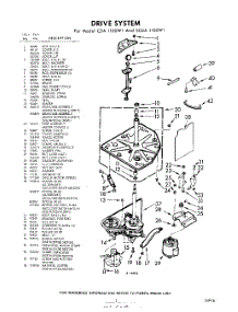 03 - Drive parts for Whirlpool Washer 3CDA1100W1 / from AppliancePartsPros.com