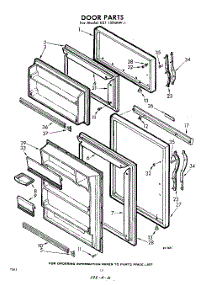 10 - Door parts for Whirlpool Refrigerator EXT15NMW1 / from AppliancePartsPros.com