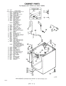 02 - Cabinet parts for Whirlpool Washer 3CDA1100W2 / from AppliancePartsPros.com