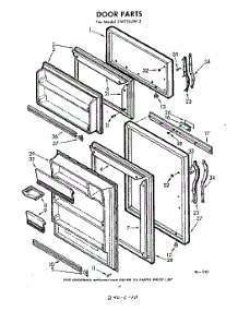 10 - Door parts for Whirlpool Refrigerator EWT15JW2 / from AppliancePartsPros.com