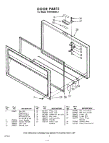 04 - Door parts for Whirlpool Freezer EHH150CW2 / from AppliancePartsPros.com
