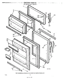 10 - Door parts for Whirlpool Refrigerator EXT15NTW1 / from AppliancePartsPros.com