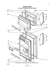 02 - Door parts for Whirlpool Refrigerator ET14JK2LNR0 / from AppliancePartsPros.com
