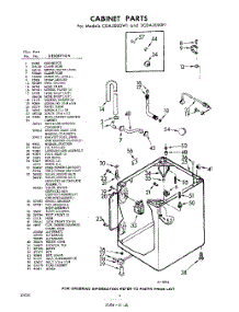 02 - Cabinet parts for Whirlpool Washer 3CDA2000F1 / from AppliancePartsPros.com