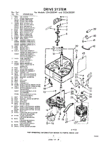 03 - Drive parts for Whirlpool Washer 3CDA2000F1 / from AppliancePartsPros.com