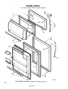 10 - Door parts for Whirlpool Refrigerator EET131JTWR1 / from AppliancePartsPros.com