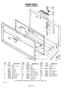 04 - Door parts for Whirlpool Freezer EHH180FW0 / from AppliancePartsPros.com