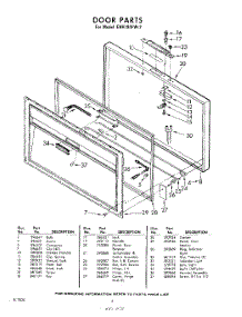 04 - Door parts for Whirlpool Freezer EHH180FW2 / from AppliancePartsPros.com