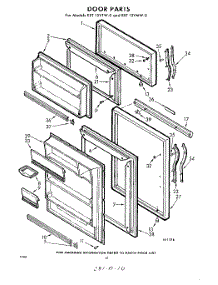 10 - Door parts for Whirlpool Refrigerator EXT15VTW0 / from AppliancePartsPros.com
