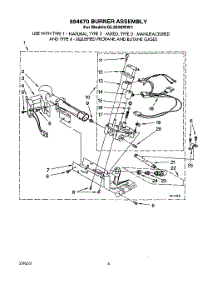 04 - 694670 Burner parts for Whirlpool Dryer GL3030WL1 / from AppliancePartsPros.com