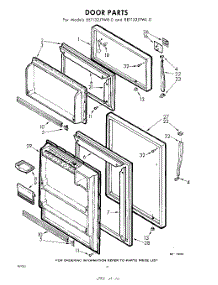 10 - Door parts for Whirlpool Refrigerator EET132JTWR0 / from AppliancePartsPros.com