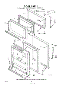 08 - Door parts for Whirlpool Refrigerator EET133DTWR0 / from AppliancePartsPros.com