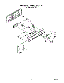 03 - Control Panel parts for Whirlpool Range FEP330YL0 / from AppliancePartsPros.com