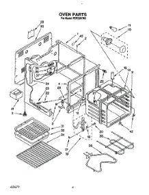 04 - Oven parts for Whirlpool Range FEP330YL0 / from AppliancePartsPros.com