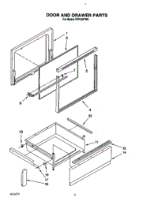 05 - Door And Drawer, Lit / Optional parts for Whirlpool Range FEP330YL0 / from AppliancePartsPros.com