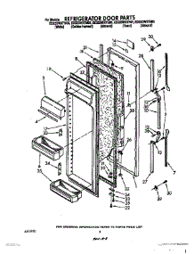 07 - Refrigerator Door parts for Whirlpool Refrigerator ED22DWXTG05 / from AppliancePartsPros.com