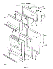 08 - Door parts for Whirlpool Refrigerator EET134DTWR0 / from AppliancePartsPros.com