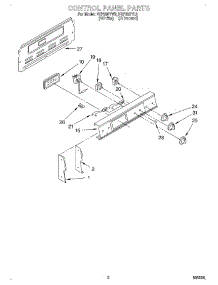 02 - Control Panel parts for Whirlpool Range FEP330YL2 / from AppliancePartsPros.com