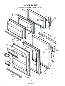 10 - Door parts for Whirlpool Refrigerator EXT15ZTW1 / from AppliancePartsPros.com