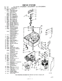 03 - Drive parts for Whirlpool Washer 3CFA2000W1 / from AppliancePartsPros.com