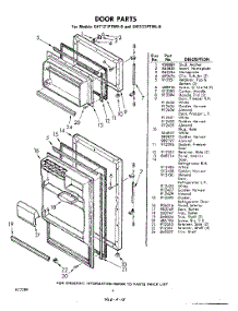 06 - Door parts for Whirlpool Refrigerator EHT121PTWR0 / from AppliancePartsPros.com