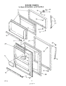 10 - Door parts for Whirlpool Refrigerator EET134JTWR0 / from AppliancePartsPros.com