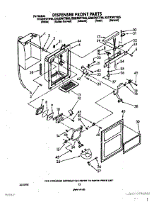 09 - Dispenser Front parts for Whirlpool Refrigerator ED22DWXTM05 / from AppliancePartsPros.com
