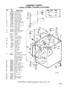 05 - Cabinet parts for Whirlpool Washer 3CFA2000W3 / from AppliancePartsPros.com