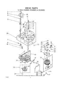 06 - Drive parts for Whirlpool Washer 3CFA2000W3 / from AppliancePartsPros.com