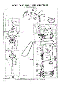 10 - 358507 Gear Case And Superstructure parts for Whirlpool Washer 3CFA2000W3 / from AppliancePartsPros.com