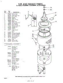 08 - Tub And Basket , Lit / Optional parts for Whirlpool Washer 3CFA2000W4 / from AppliancePartsPros.com