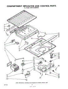 08 - Compartment Separator And Control parts for Whirlpool Refrigerator EHT141AKWR0 / from AppliancePartsPros.com