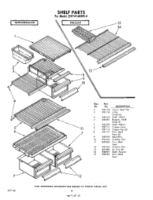 12 - Shelf parts for Whirlpool Refrigerator EHT141AKWR0 / from AppliancePartsPros.com