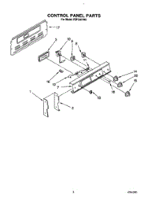 03 - Control Panel parts for Whirlpool Range FEP340YL0 / from AppliancePartsPros.com