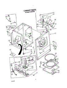 03 - Cabinet parts for Whirlpool Dryer GL5030VL1 / from AppliancePartsPros.com