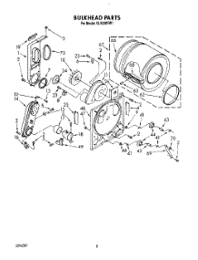 05 - Bulkhead parts for Whirlpool Dryer GL5030VL1 / from AppliancePartsPros.com