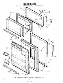10 - Door parts for Whirlpool Refrigerator EET141EKWR0 / from AppliancePartsPros.com