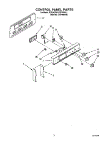 02 - Control Panel parts for Whirlpool Range FEP340YL1 / from AppliancePartsPros.com