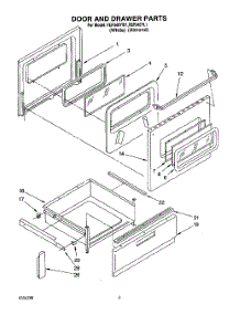 04 - Door And Drawer parts for Whirlpool Range FEP340YL1 / from AppliancePartsPros.com