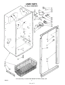 04 - Liner parts for Whirlpool Freezer EV200FXKW2 / from AppliancePartsPros.com