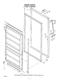 06 - Door parts for Whirlpool Freezer EV200FXKW2 / from AppliancePartsPros.com