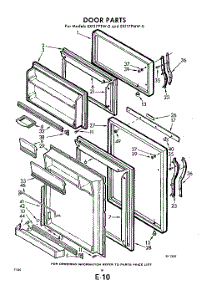 10 - Door parts for Whirlpool Refrigerator EXT17PMW0 / from AppliancePartsPros.com