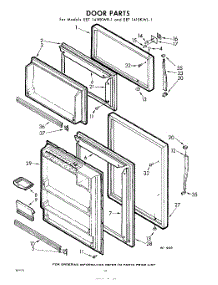 10 - Door parts for Whirlpool Refrigerator EET141EKWR1 / from AppliancePartsPros.com