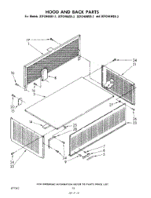 10 - Hood And Back parts for Whirlpool Ice Machine 3CFCH4AS93 / from AppliancePartsPros.com