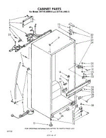 04 - Cabinet parts for Whirlpool Refrigerator EHT141JKWR0 / from AppliancePartsPros.com