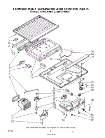 08 - Compartment Separator And Control parts for Whirlpool Refrigerator EHT141JKWR0 / from AppliancePartsPros.com